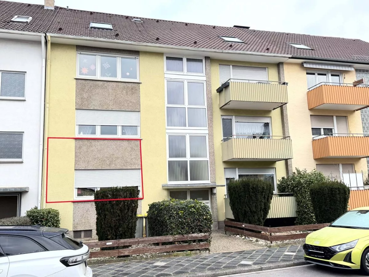 Immobilienangebot - Mannheim / Neckarau - Alle - Effizient konzipierte 1-Zimmer-Wohnung mit Balkon und Garage in guter und gesuchter Wohnlage